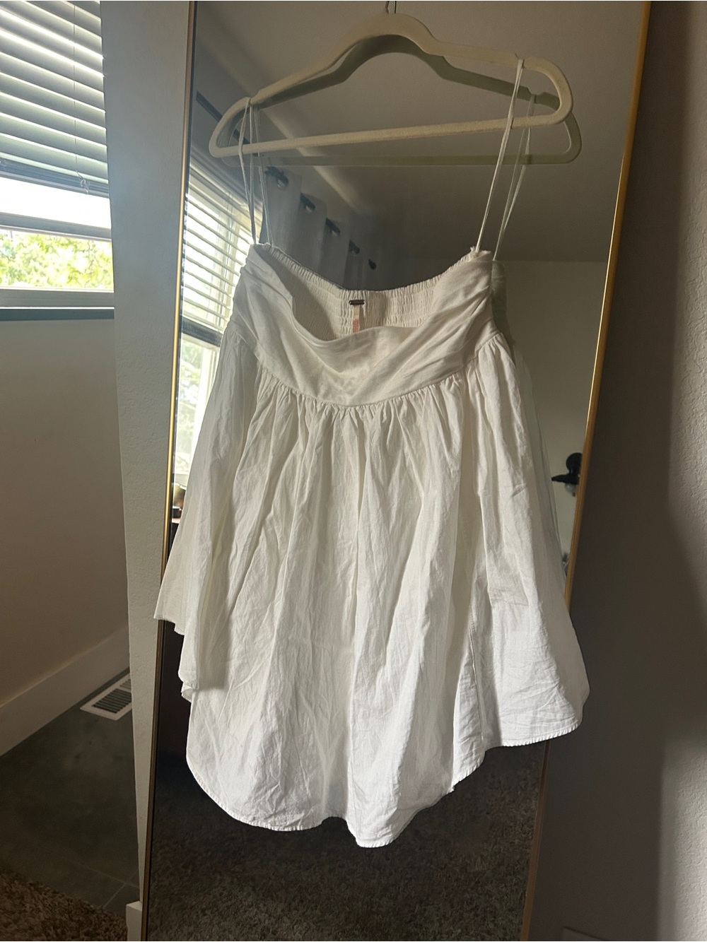 Free People White Babydoll strapless Tube Top